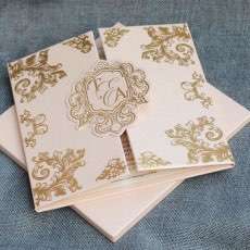 Pink Invitation Card With Hard Cover Foiling Printing Wedding Invitation Card